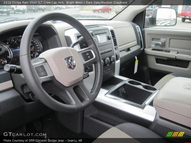 Bright White / Dark Slate/Medium Graystone 2010 Dodge Ram 3500 SLT Crew Cab 4x4