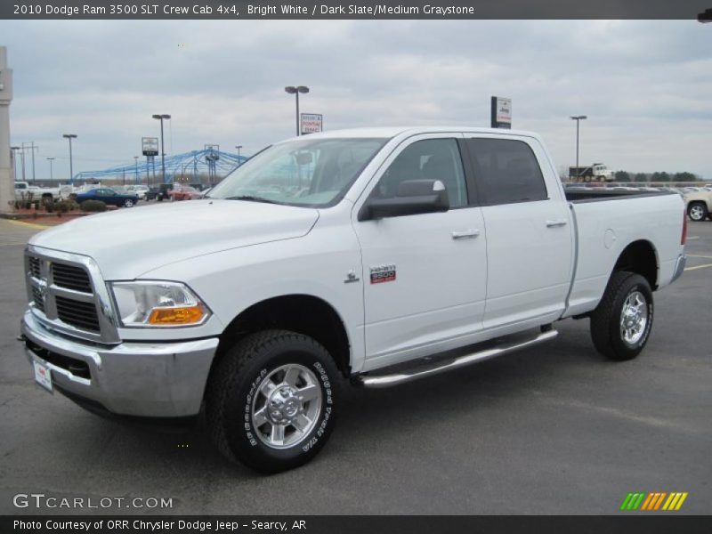Bright White / Dark Slate/Medium Graystone 2010 Dodge Ram 3500 SLT Crew Cab 4x4
