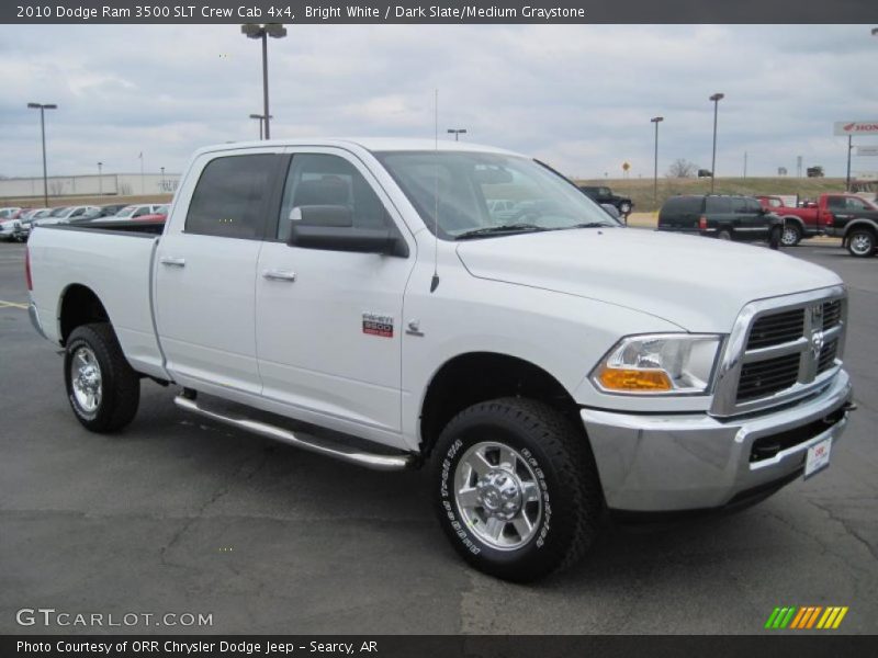 Bright White / Dark Slate/Medium Graystone 2010 Dodge Ram 3500 SLT Crew Cab 4x4