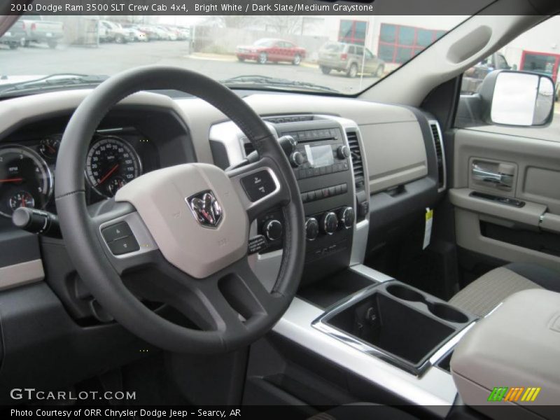 Bright White / Dark Slate/Medium Graystone 2010 Dodge Ram 3500 SLT Crew Cab 4x4