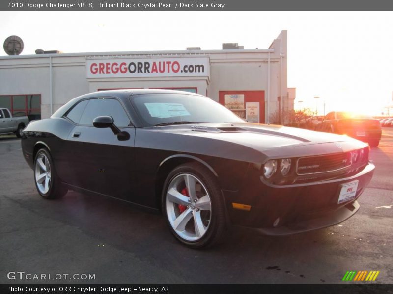 Brilliant Black Crystal Pearl / Dark Slate Gray 2010 Dodge Challenger SRT8