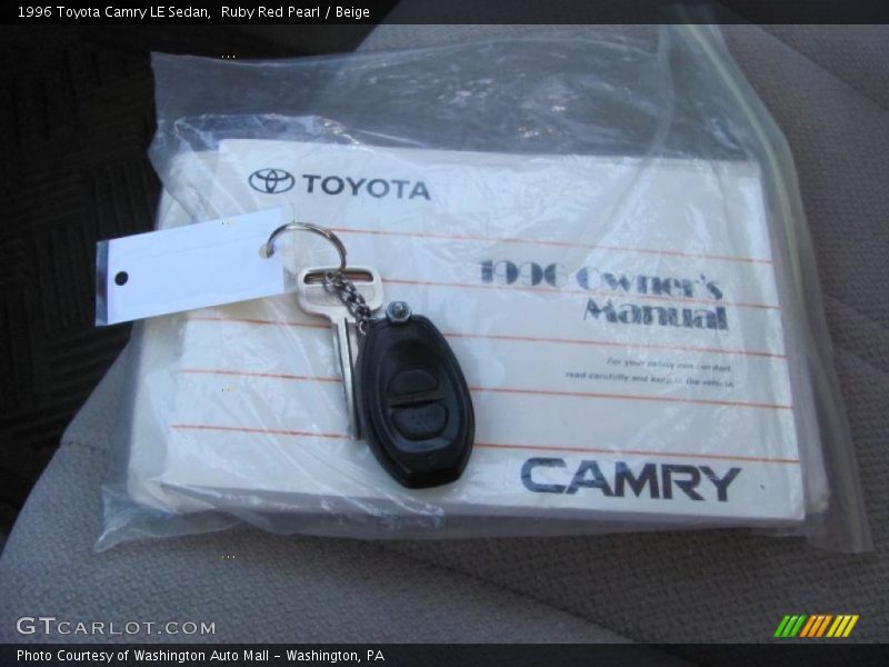 Ruby Red Pearl / Beige 1996 Toyota Camry LE Sedan