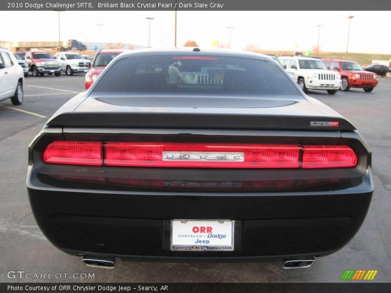Brilliant Black Crystal Pearl / Dark Slate Gray 2010 Dodge Challenger SRT8