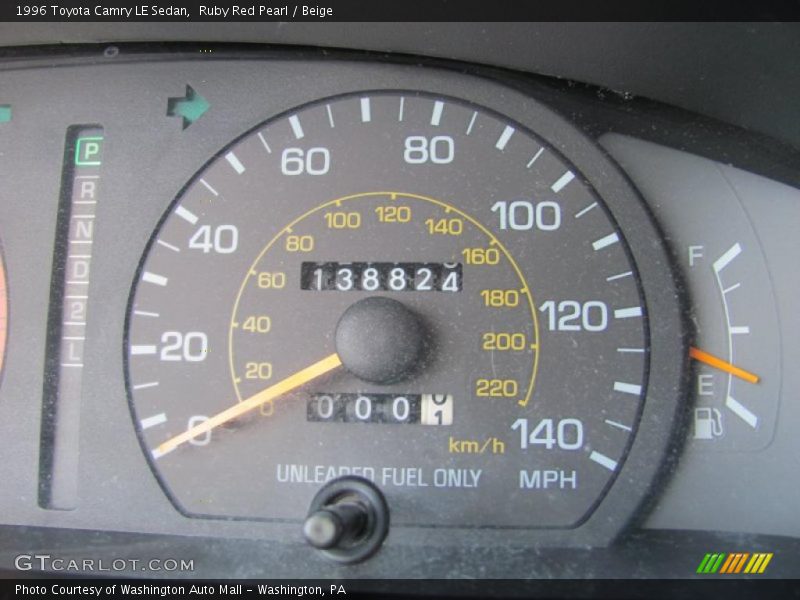 Ruby Red Pearl / Beige 1996 Toyota Camry LE Sedan