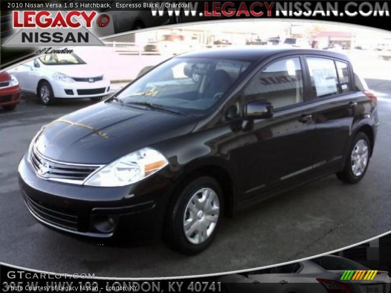 Espresso Black / Charcoal 2010 Nissan Versa 1.8 S Hatchback