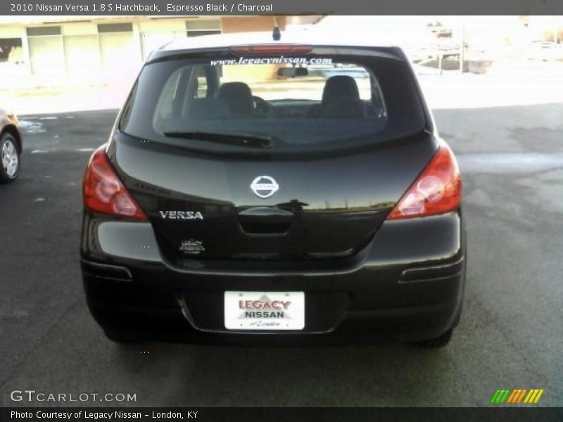 Espresso Black / Charcoal 2010 Nissan Versa 1.8 S Hatchback