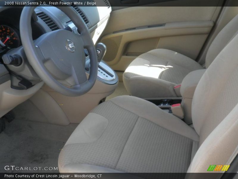 Fresh Powder White / Beige 2008 Nissan Sentra 2.0