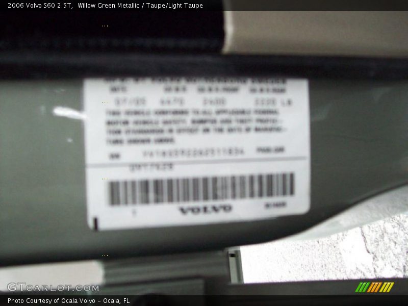 Willow Green Metallic / Taupe/Light Taupe 2006 Volvo S60 2.5T