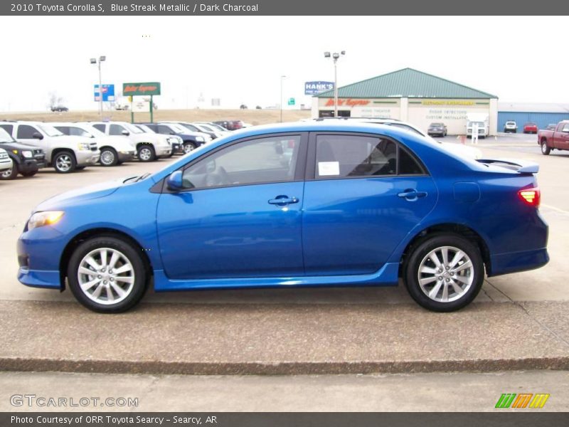 Blue Streak Metallic / Dark Charcoal 2010 Toyota Corolla S