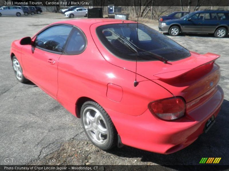 Cardinal Red / Black/Gray 2001 Hyundai Tiburon