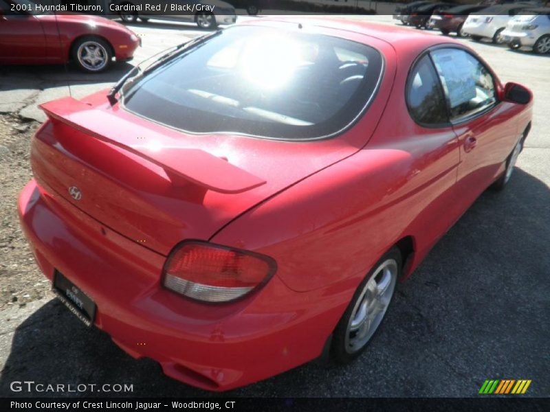 Cardinal Red / Black/Gray 2001 Hyundai Tiburon