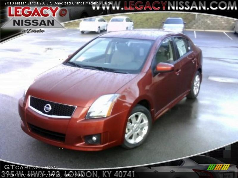 Anodized Orange Metallic / Beige 2010 Nissan Sentra 2.0 SR