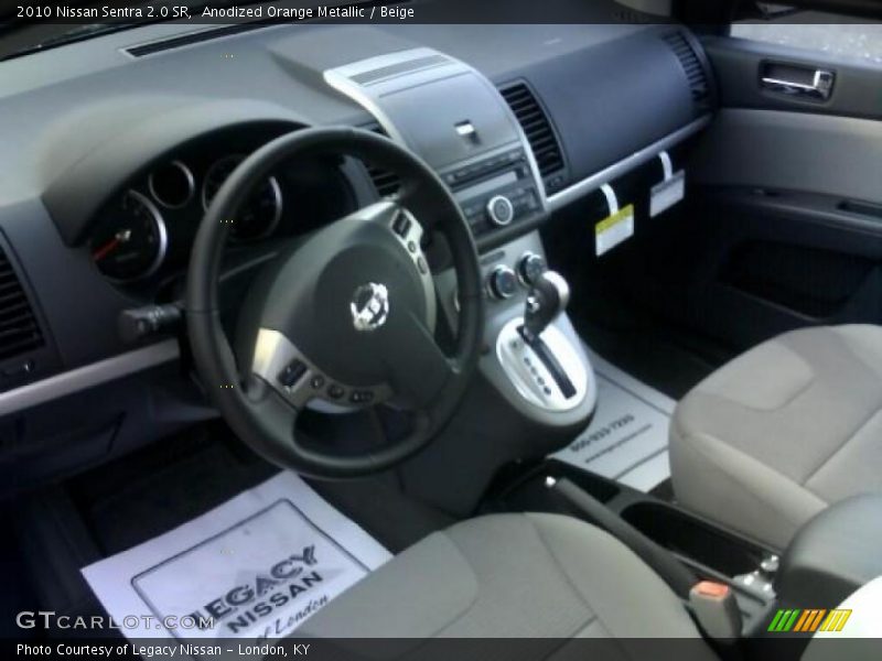 Anodized Orange Metallic / Beige 2010 Nissan Sentra 2.0 SR