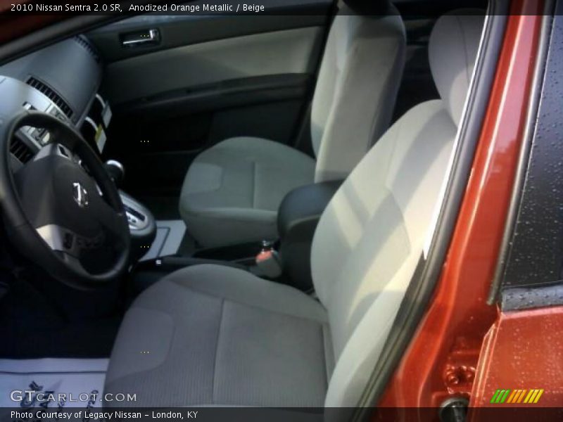 Anodized Orange Metallic / Beige 2010 Nissan Sentra 2.0 SR