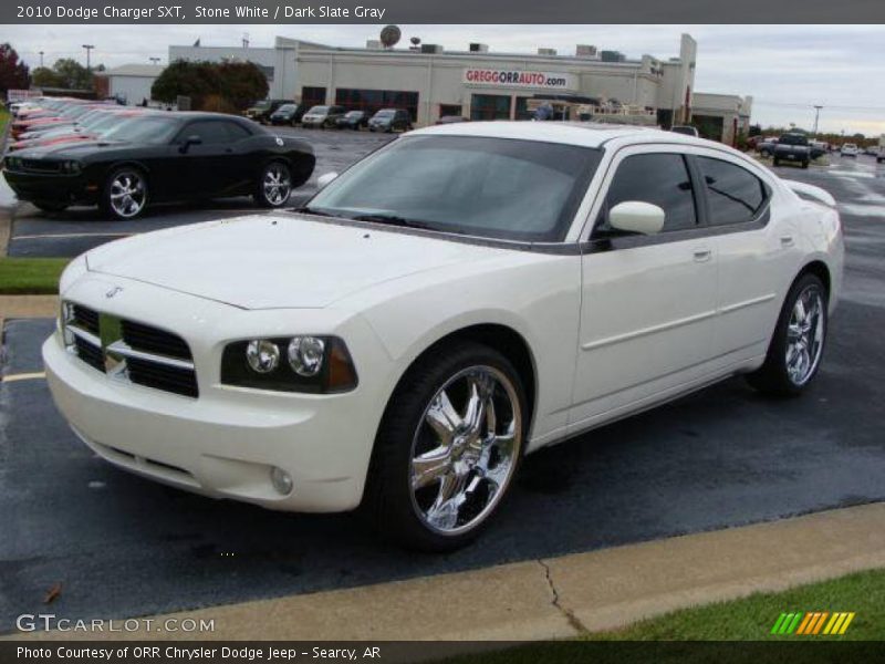 Stone White / Dark Slate Gray 2010 Dodge Charger SXT