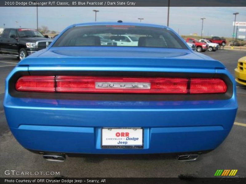 B5 Blue Pearlcoat / Dark Slate Gray 2010 Dodge Challenger R/T Classic