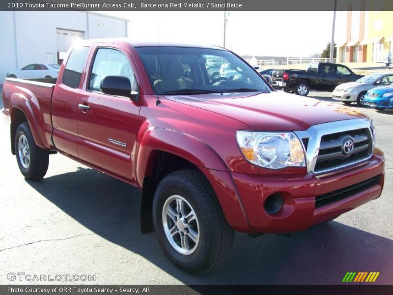Barcelona Red Metallic / Sand Beige 2010 Toyota Tacoma PreRunner Access Cab