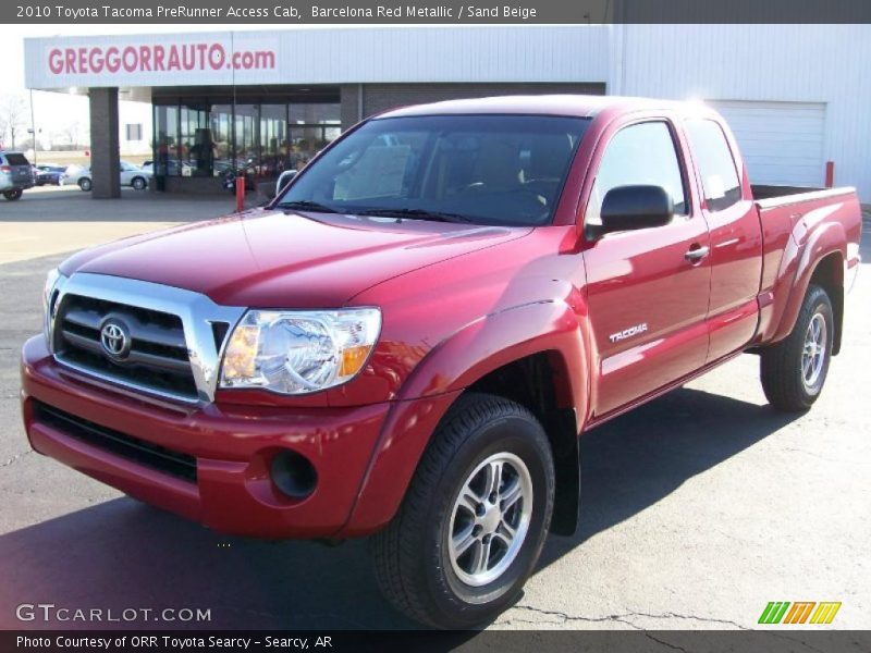 Barcelona Red Metallic / Sand Beige 2010 Toyota Tacoma PreRunner Access Cab