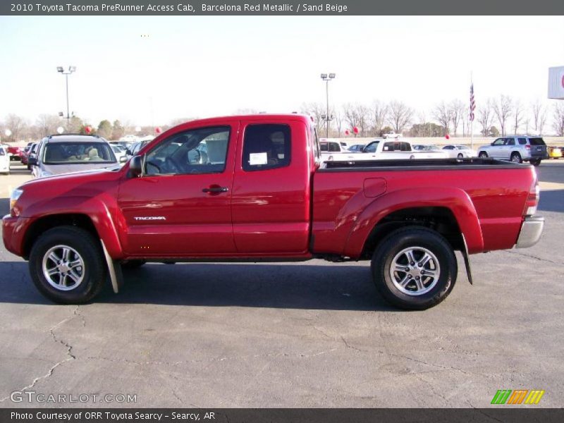 Barcelona Red Metallic / Sand Beige 2010 Toyota Tacoma PreRunner Access Cab