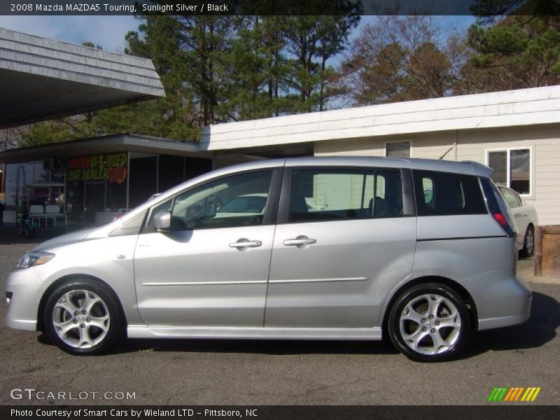 Sunlight Silver / Black 2008 Mazda MAZDA5 Touring