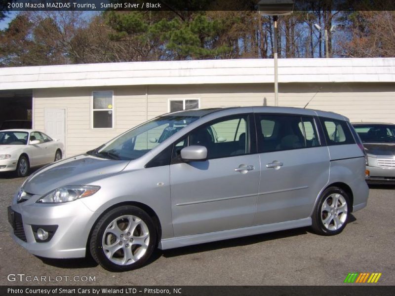 Sunlight Silver / Black 2008 Mazda MAZDA5 Touring