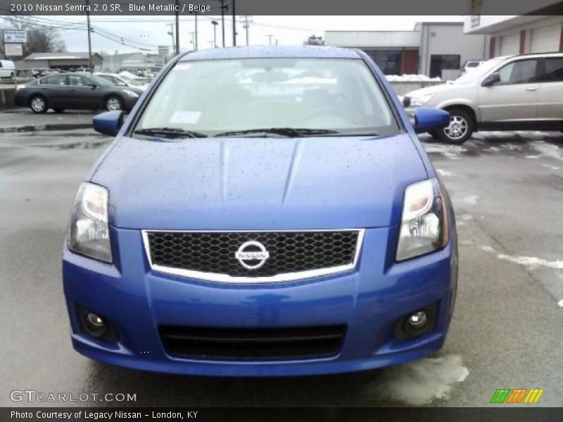 Blue Metallic / Beige 2010 Nissan Sentra 2.0 SR