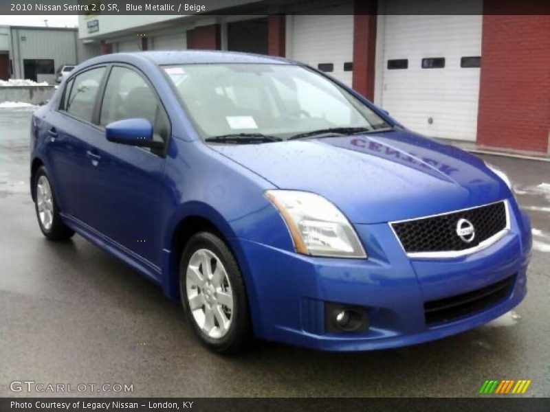 Blue Metallic / Beige 2010 Nissan Sentra 2.0 SR