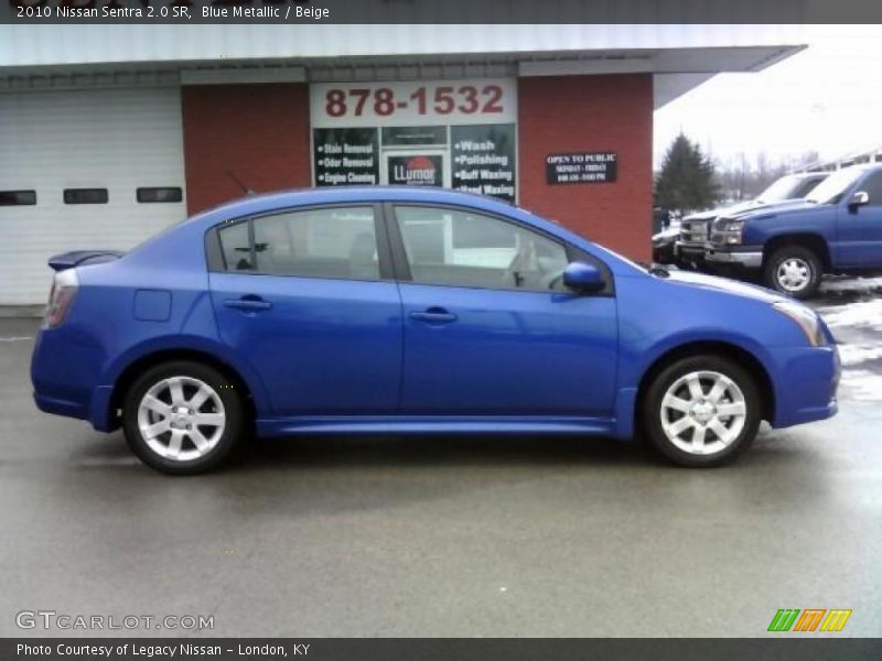 Blue Metallic / Beige 2010 Nissan Sentra 2.0 SR