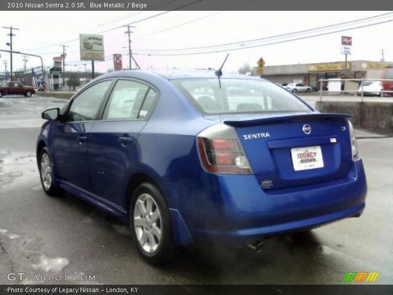 Blue Metallic / Beige 2010 Nissan Sentra 2.0 SR