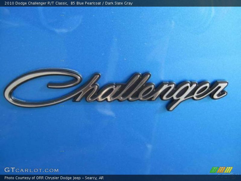 B5 Blue Pearlcoat / Dark Slate Gray 2010 Dodge Challenger R/T Classic
