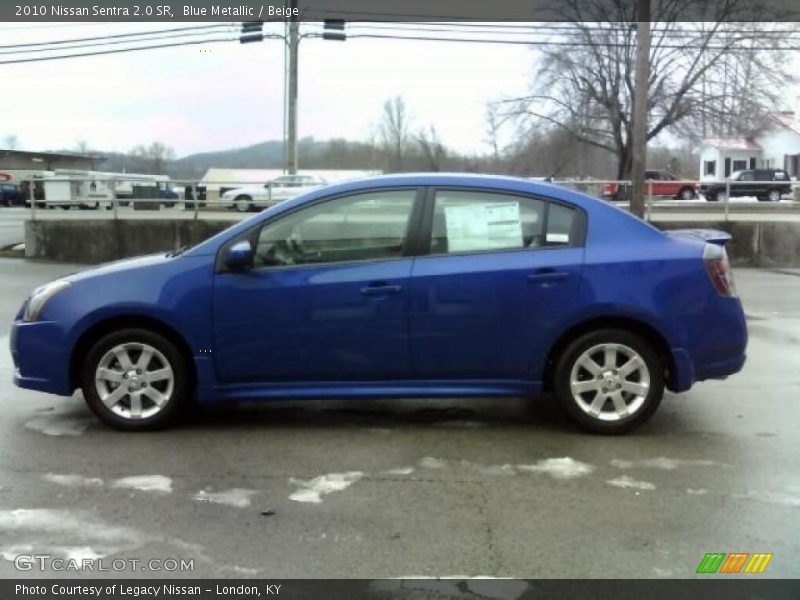 Blue Metallic / Beige 2010 Nissan Sentra 2.0 SR