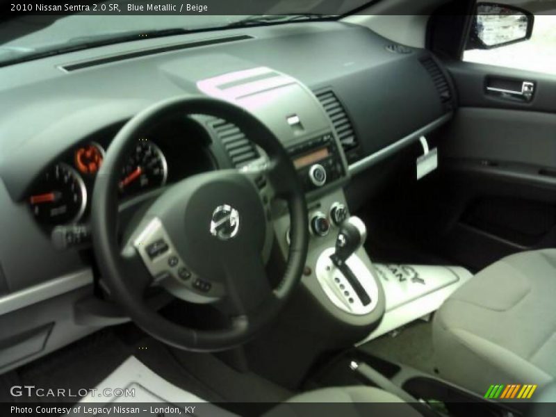 Blue Metallic / Beige 2010 Nissan Sentra 2.0 SR