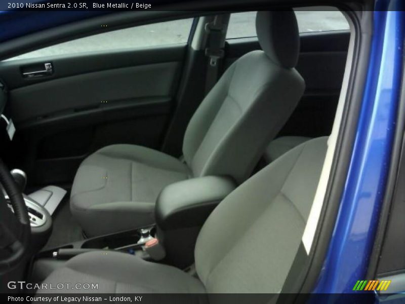 Blue Metallic / Beige 2010 Nissan Sentra 2.0 SR