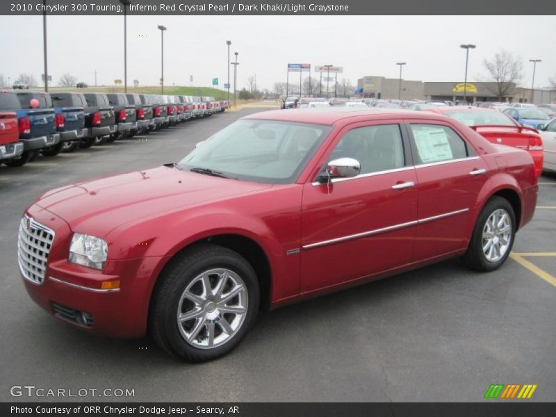 Inferno Red Crystal Pearl / Dark Khaki/Light Graystone 2010 Chrysler 300 Touring