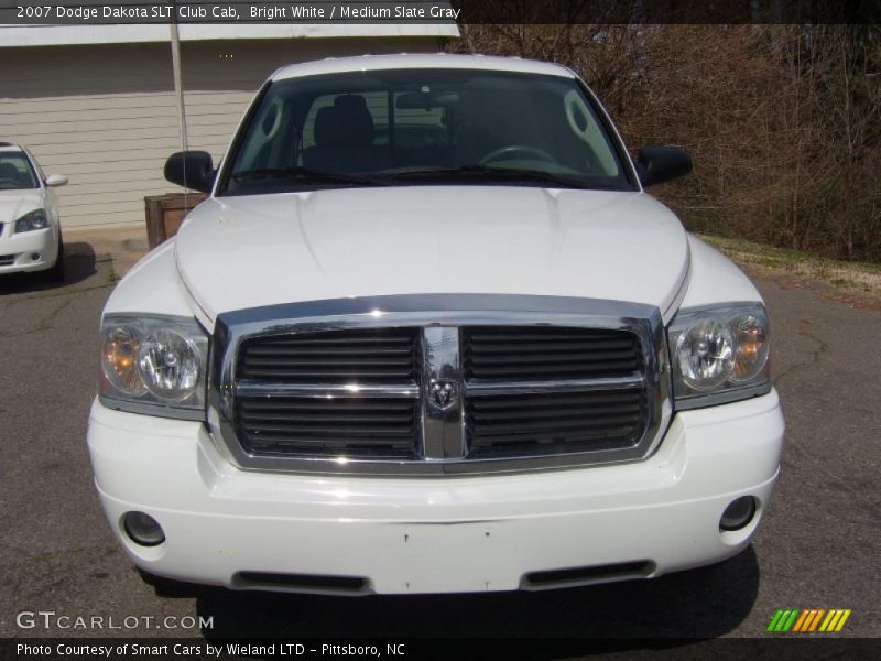 Bright White / Medium Slate Gray 2007 Dodge Dakota SLT Club Cab