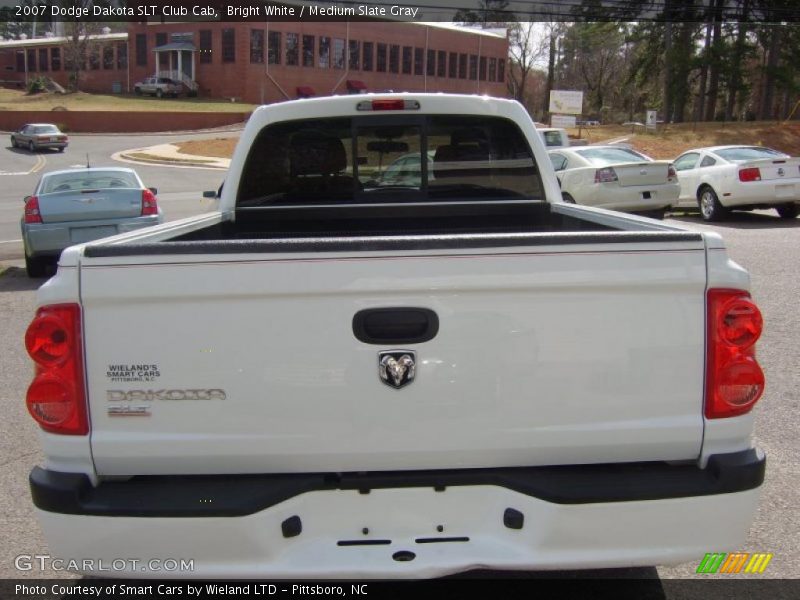 Bright White / Medium Slate Gray 2007 Dodge Dakota SLT Club Cab