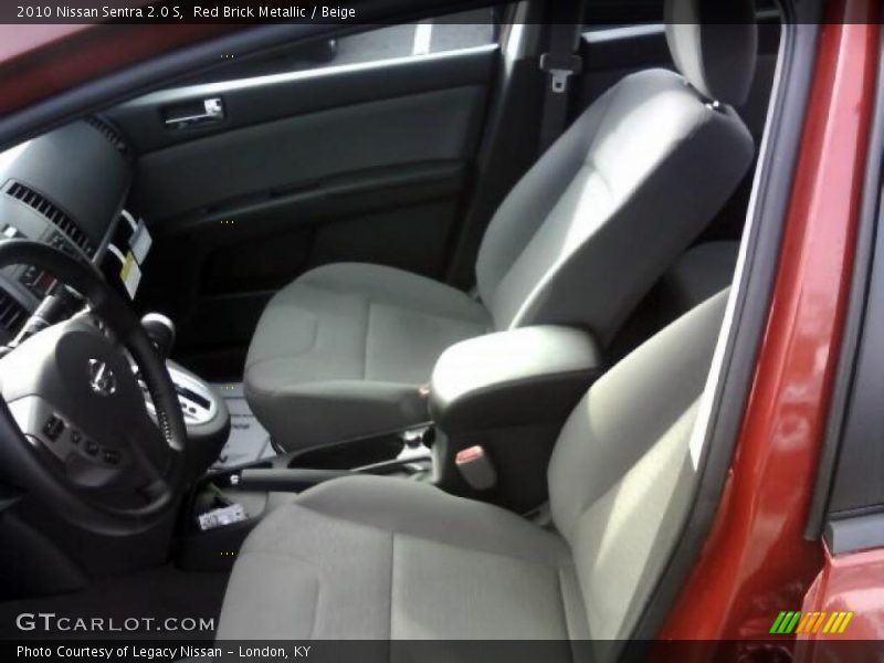 Red Brick Metallic / Beige 2010 Nissan Sentra 2.0 S
