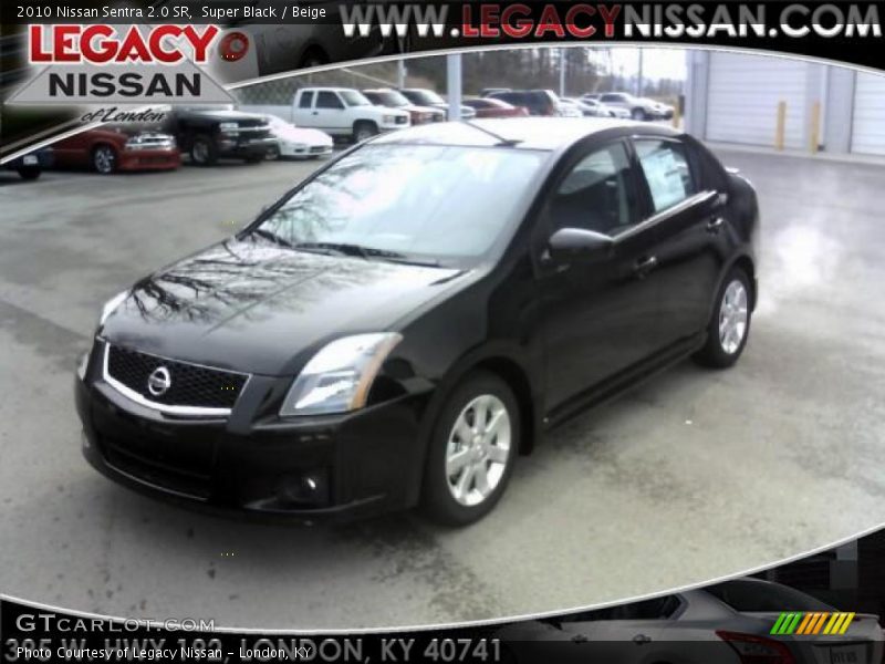 Super Black / Beige 2010 Nissan Sentra 2.0 SR