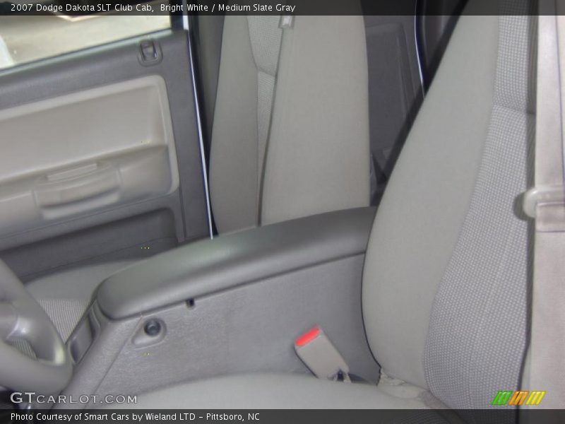 Bright White / Medium Slate Gray 2007 Dodge Dakota SLT Club Cab