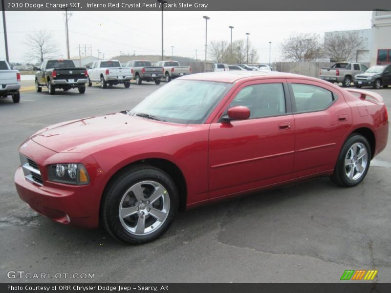 Inferno Red Crystal Pearl / Dark Slate Gray 2010 Dodge Charger SXT