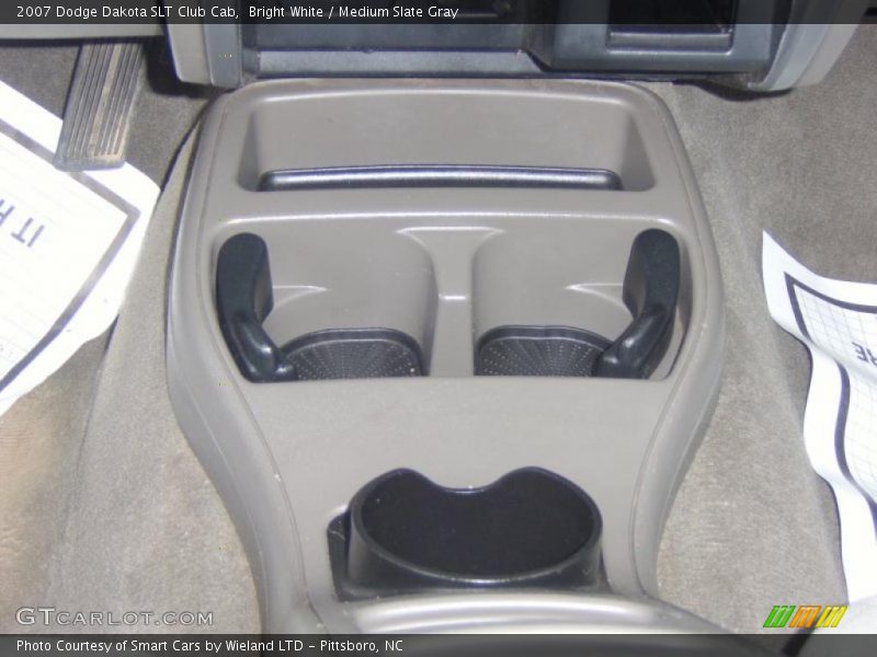 Bright White / Medium Slate Gray 2007 Dodge Dakota SLT Club Cab
