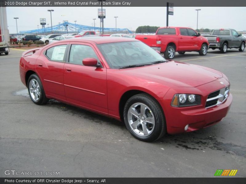 Inferno Red Crystal Pearl / Dark Slate Gray 2010 Dodge Charger SXT