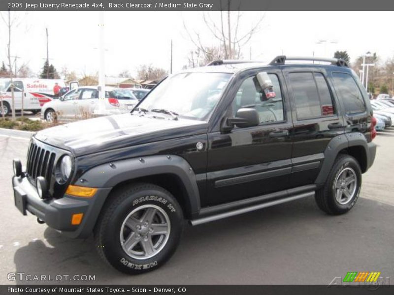 Black Clearcoat / Medium Slate Gray 2005 Jeep Liberty Renegade 4x4