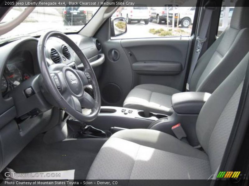Black Clearcoat / Medium Slate Gray 2005 Jeep Liberty Renegade 4x4