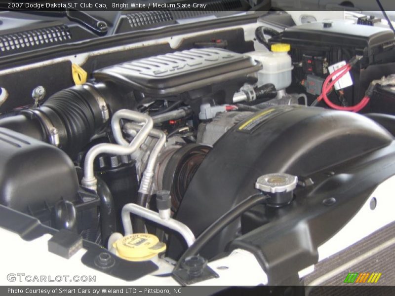 Bright White / Medium Slate Gray 2007 Dodge Dakota SLT Club Cab