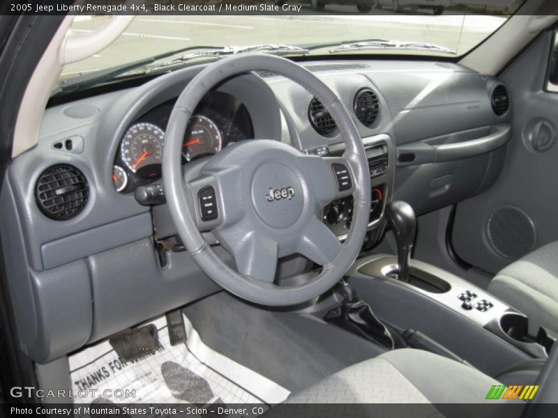 Black Clearcoat / Medium Slate Gray 2005 Jeep Liberty Renegade 4x4