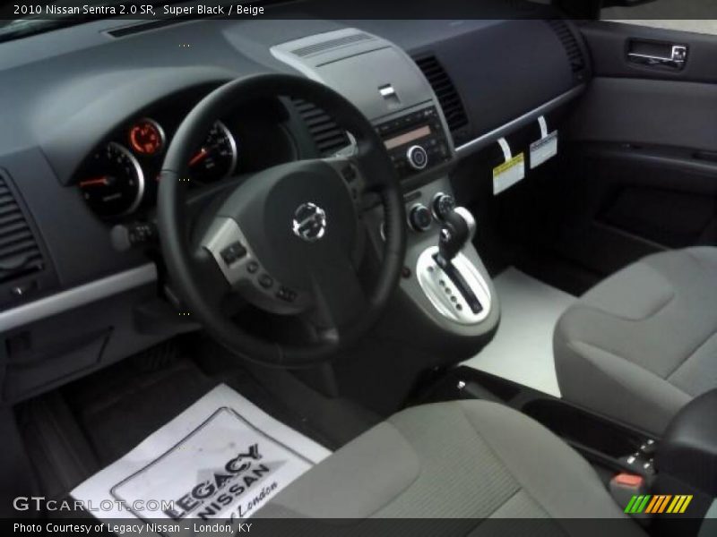 Super Black / Beige 2010 Nissan Sentra 2.0 SR