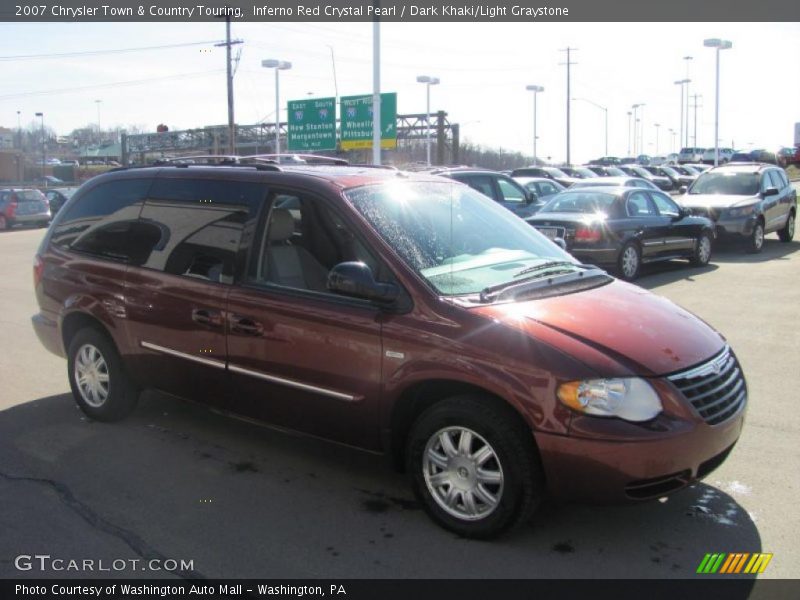 Inferno Red Crystal Pearl / Dark Khaki/Light Graystone 2007 Chrysler Town & Country Touring