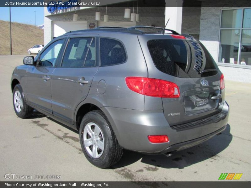 Steel Gray / Gray 2009 Hyundai Santa Fe GLS 4WD