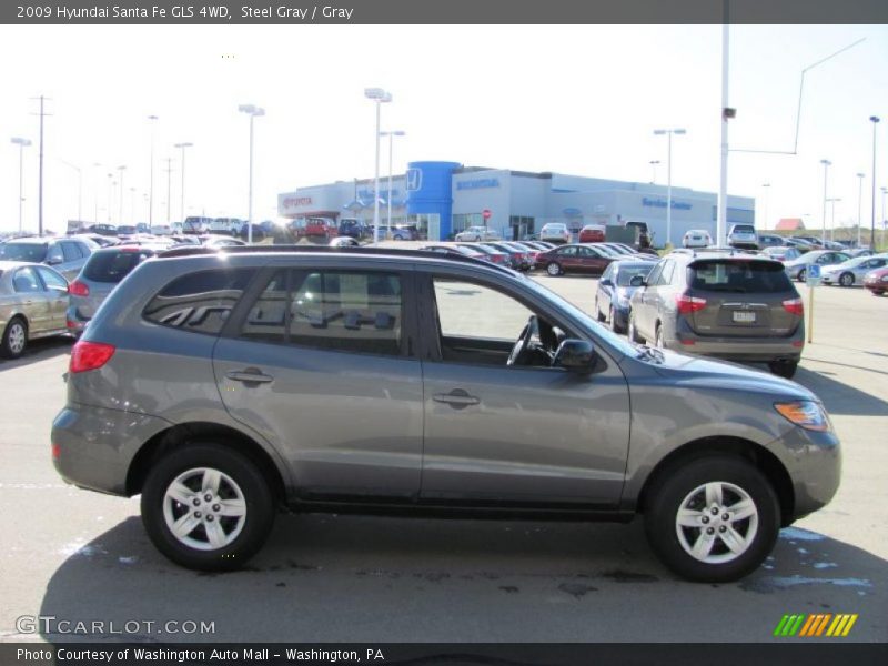 Steel Gray / Gray 2009 Hyundai Santa Fe GLS 4WD